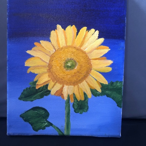 Sunflower Oil Painting on Canvas 10x8 - Picture 3 of 4